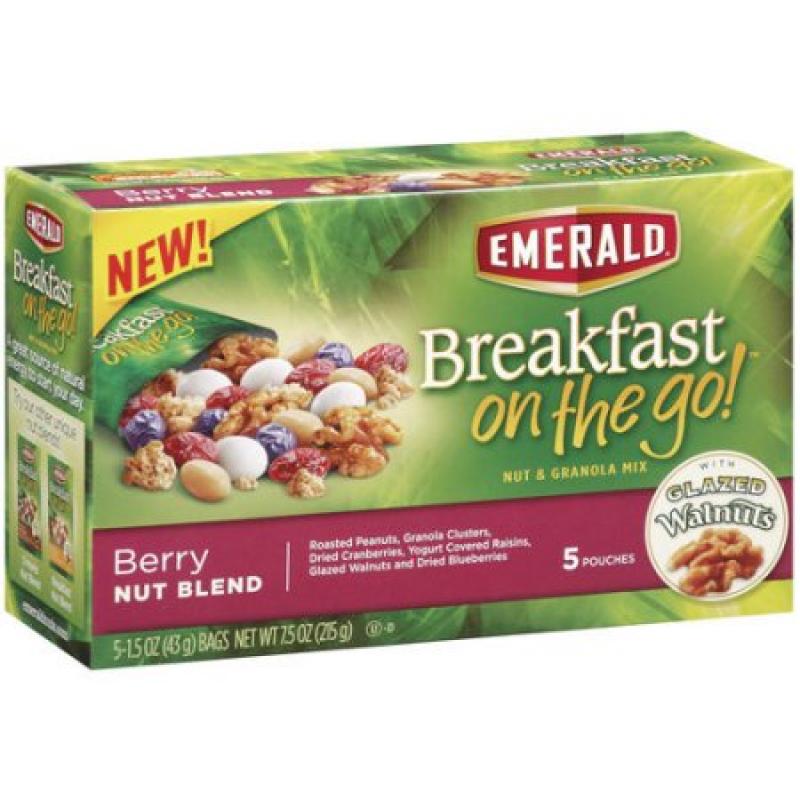 Emerald Breakfast on the Go! Berry Nut Blend Nut & Granola Mix, 5-Pk