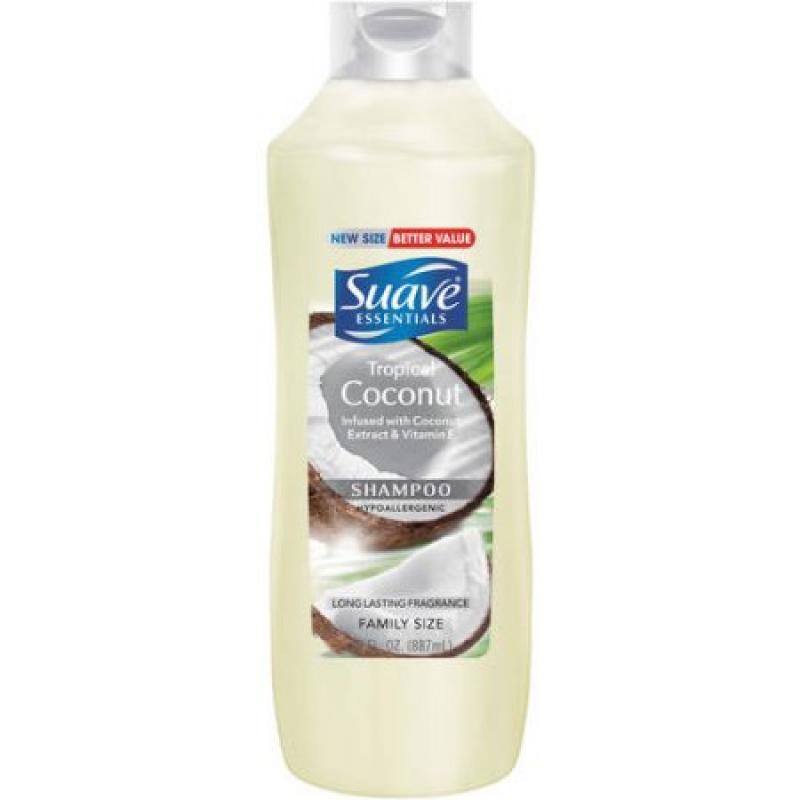 Suave Essentials Tropical Coconut Shampoo, 30 oz