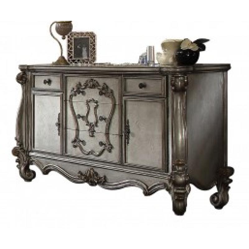 Acme Versailles Vanity Desk in Silver 26847