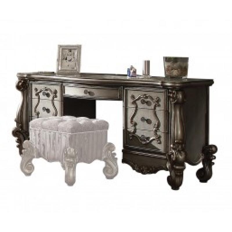 Acme Versailles Vanity Stool in Silver 26848