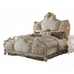 Acme Picardy Upholstered Queen Bed in Antique Pearl 26900Q