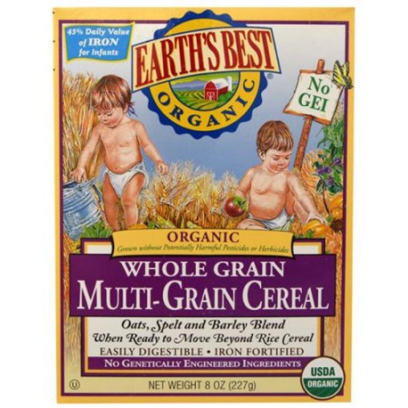 Earth&#039;s Best: Organic Whole Grain Multi-Grain Cereal, 8 Oz