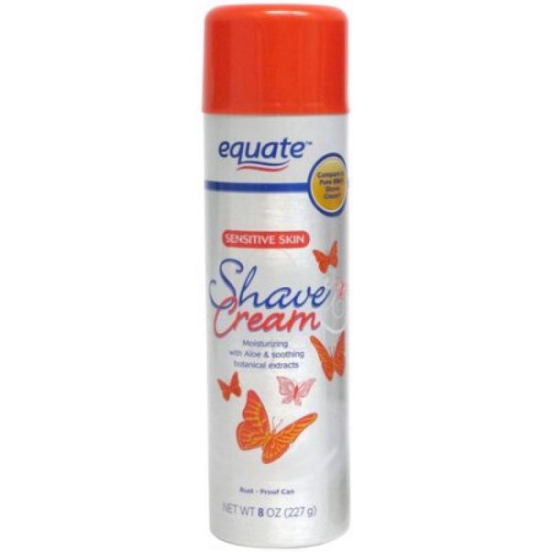 Equate Sensitive Skin Shave Cream, 8 oz