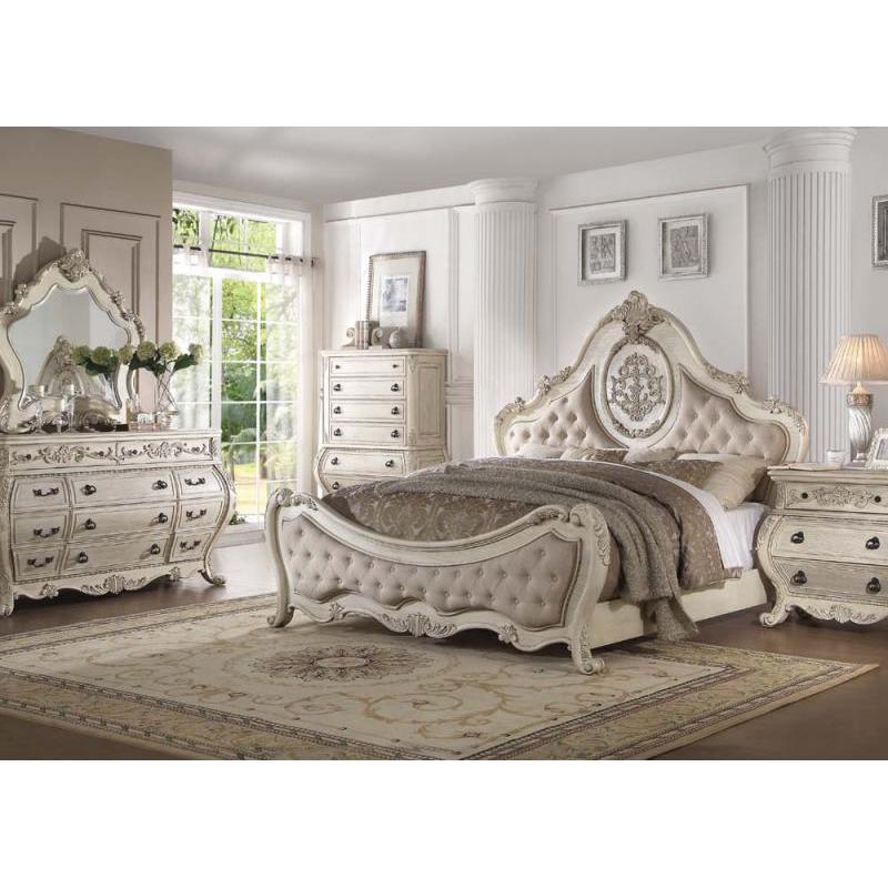 Acme Ragenardus Queen Bed in Antique White 27010Q