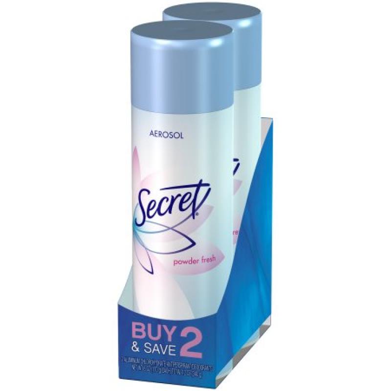 Secret Powder Fresh Antiperspirant & Deodorant, 6 oz (Pack of 2)