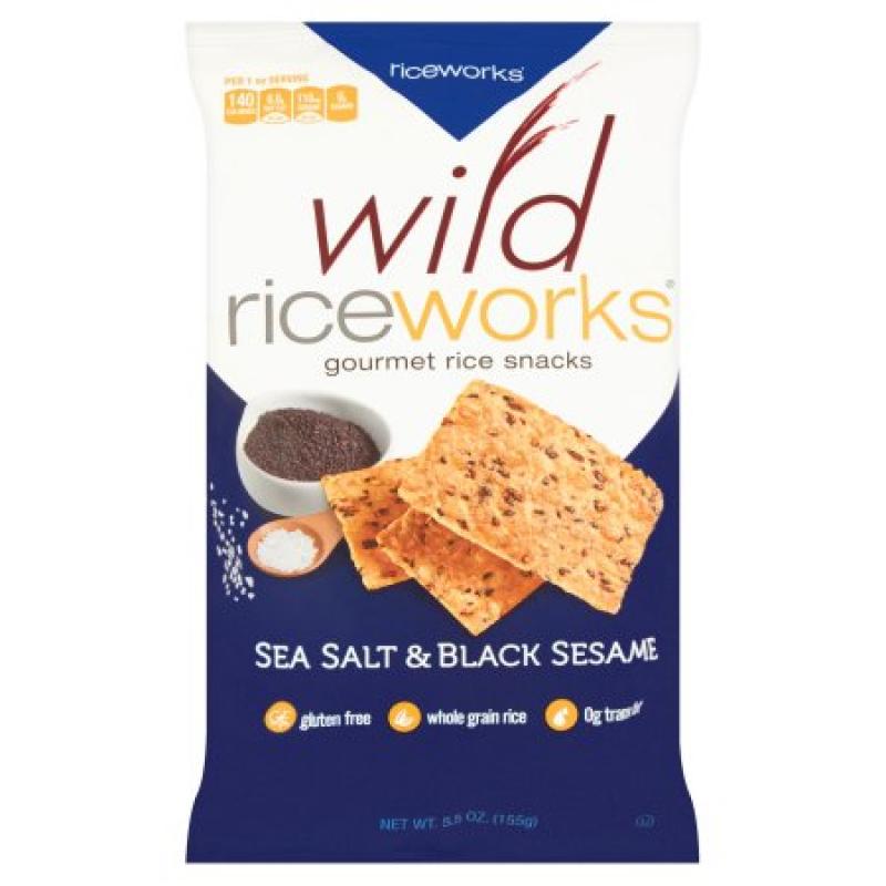 Riceworks Sea Salt & Black Sesame Gourmet Rice Snacks 5.5 oz