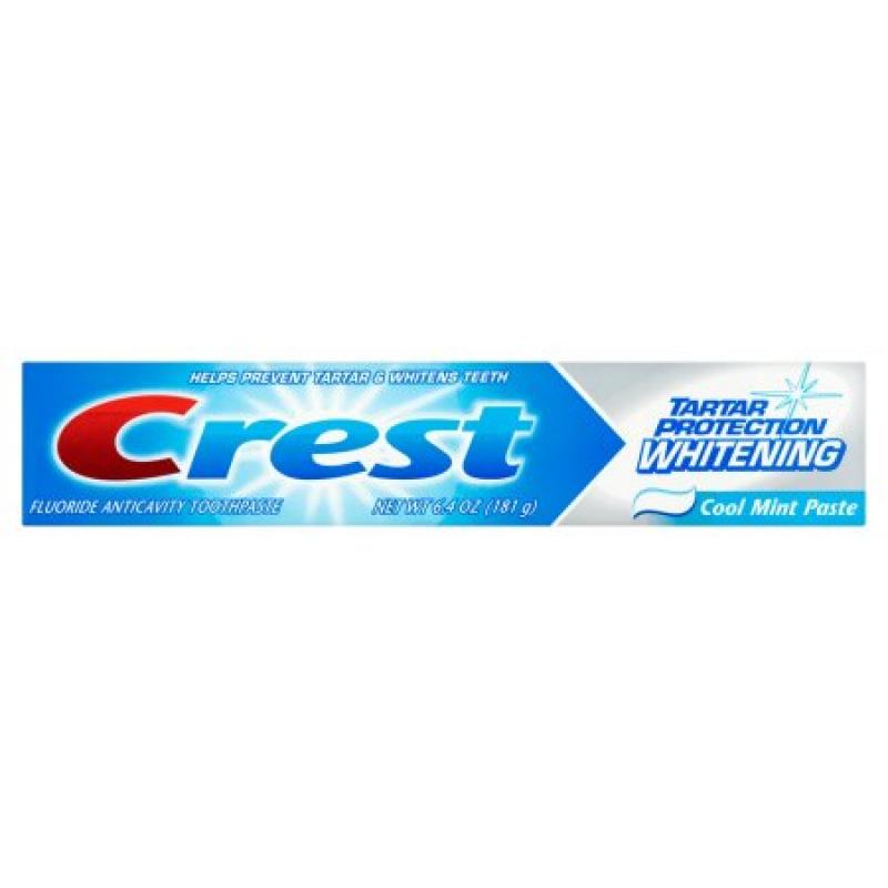 Crest Tartar Control and Whitening Toothpaste Cool Mint, 6.4 oz