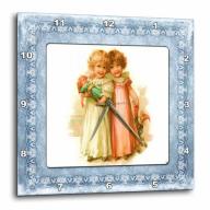 3dRose Victorian Girls and their Dolls, Wall Clock, 10 by 10-inch