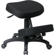 Office Star Products Work Smart Ergonomically Designed Knee Chair, Black
