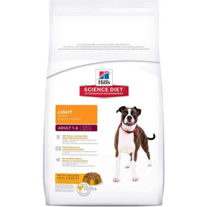 Hill&#039;s Science Diet Adult Light with Chicken Meal & Barley Dry Dog Food, 5 lb bag