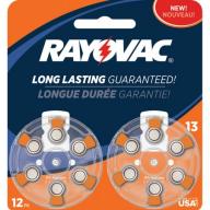 Rayovac Size 13 Mercury-Free Hearing Aid Batteries, 12-Pack