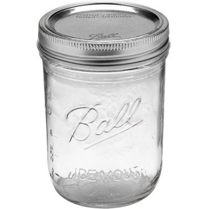 Ball 12-Count Wide Mouth Pint Jars with Lids and Bands