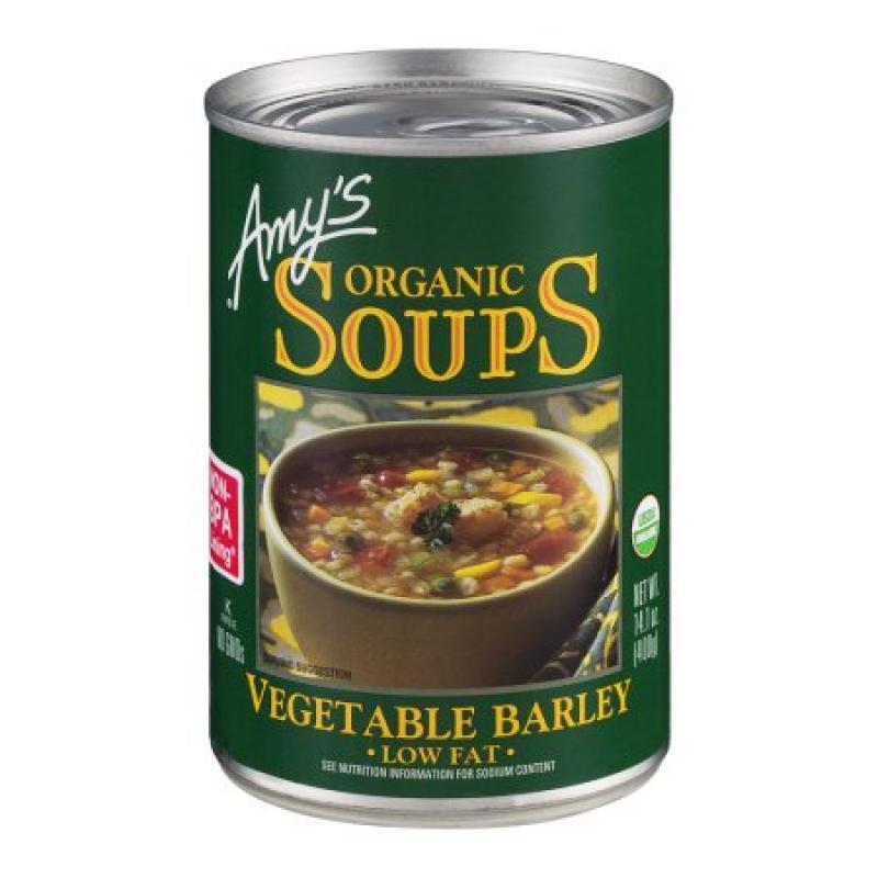 Amy&#039;s Organic Soups Vegetable Barley Low Fat, 14.1 OZ