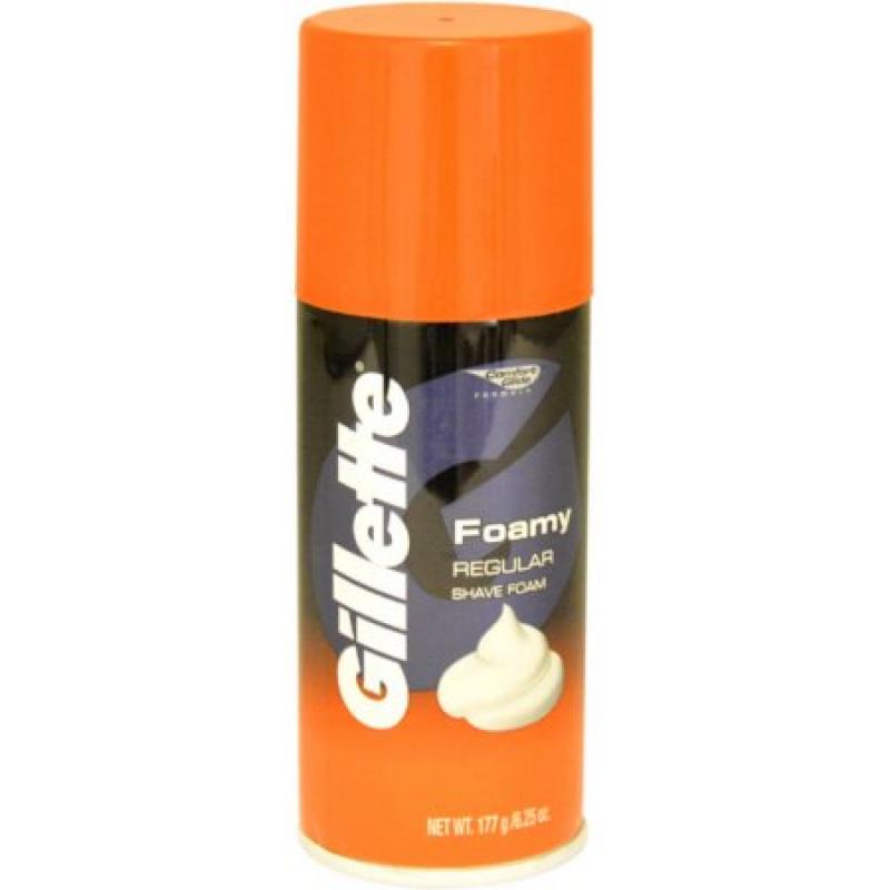Gillette Foamy Regular Shave Foam, 6.25 oz