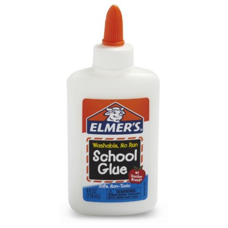 Elmer's Liquid School Glue, White, Washable, 4 Ounces, 5 Count - Great for Making Slime