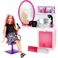 Barbie Sparkle Style Salon Doll and Playset