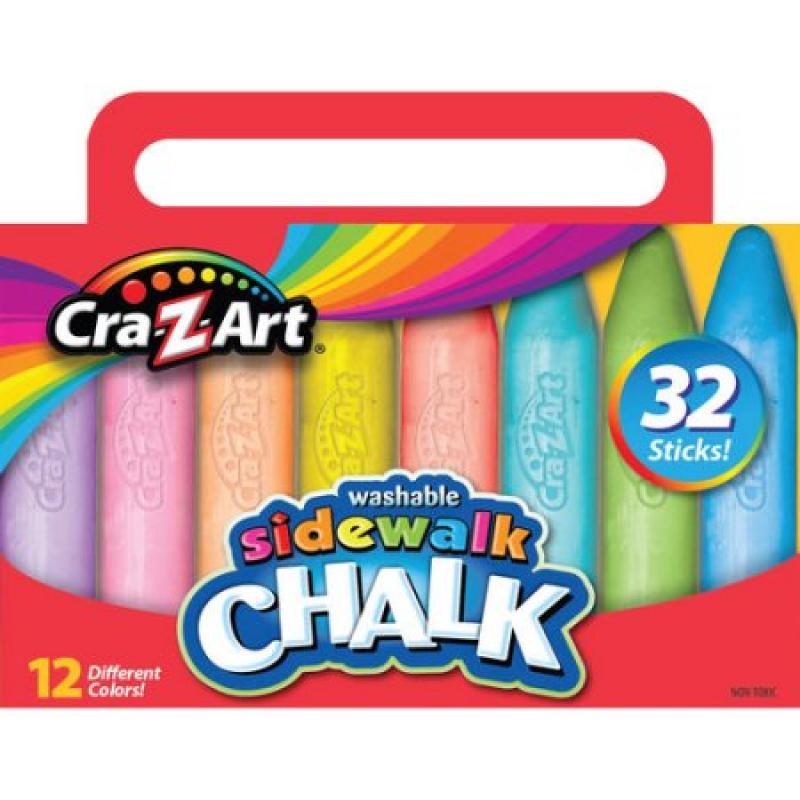 Cra-Z-Art Washable Sidewalk Chalk, 32 ct