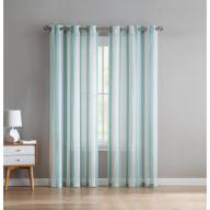 VCNY Home 2-Tone Windsor Stripe Semi-Opaque Linen Grommet-Top Window Curtain Panel, Set of 2, Multiple Colors and Sizes Available