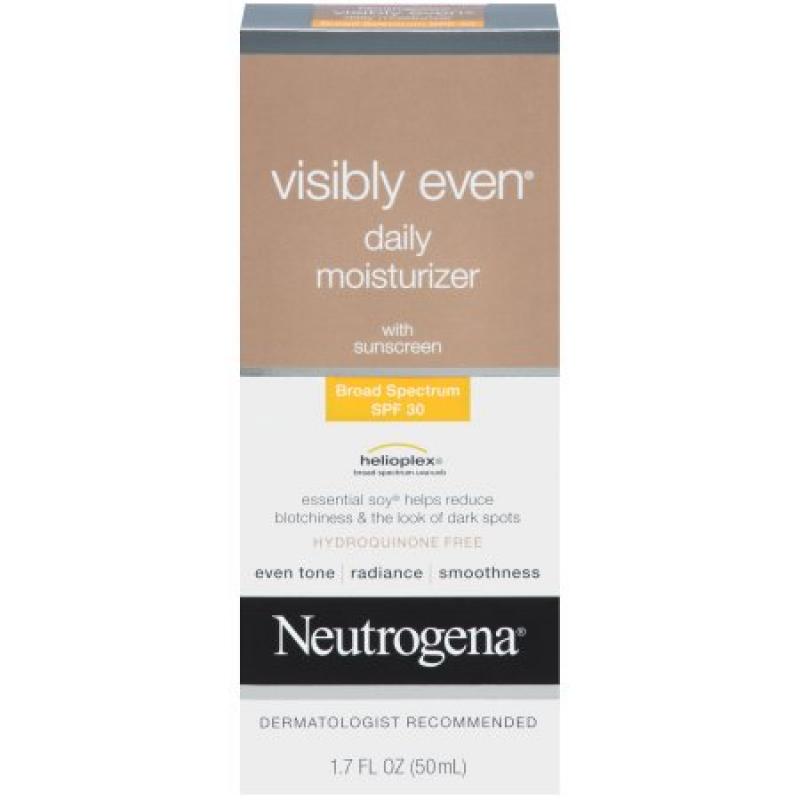 Neutrogena Visibly Even Daily Moisturizer With Broad Spectrum SPF 30 Sunscreen, 1.7 Fl. Oz