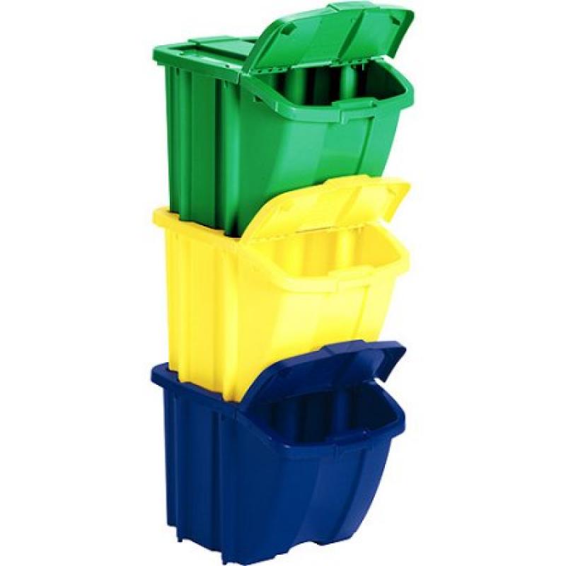 Suncast Multi Colored Recycle Bin Kit