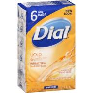 Dial Gold Antibacterial Deodorant Bar Soap, 4 oz, 6 count