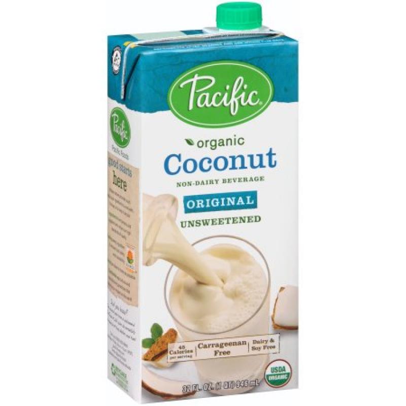 Pacific Foods Organic Coconut Non-Dairy Beverage, Unsweetened Original, 32-Ounces