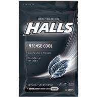 HALLS Intense Cool Extra Strong Menthol Flavor Menthol Oral Anesthetic Drops, 30 count