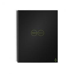 Rocketbook Core Smart Reusable Notebook - Black - Letter Size Eco-friendly Notebook (8.5" x 11") - 32 Dot-Grid Pages - Includes 1 Pen and Microfiber Cloth
