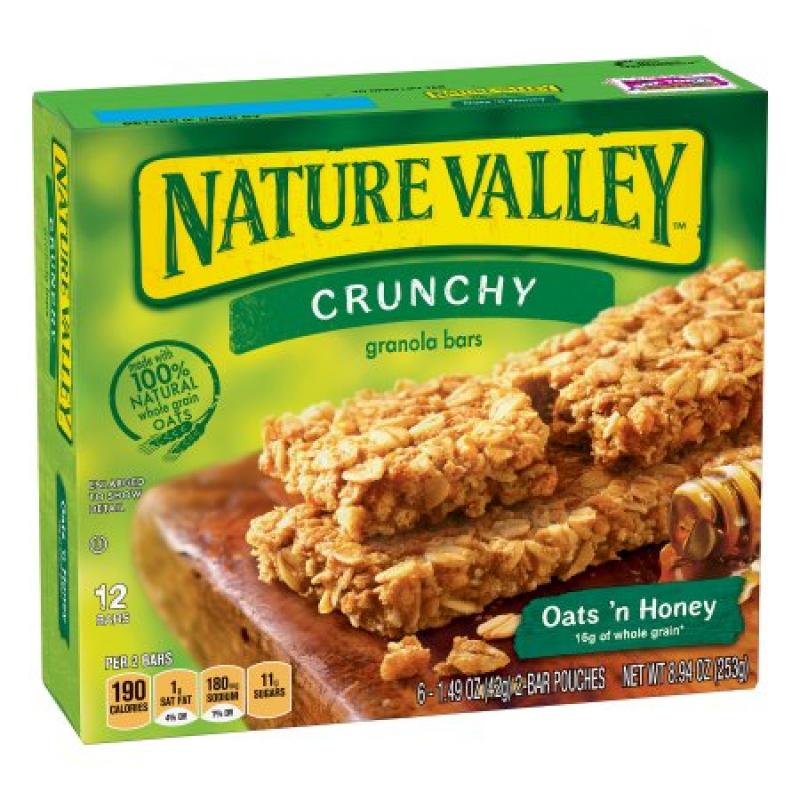 Nature Valley Oats 'N Honey Crunchy Granola Bar, 8.94 oz