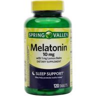 Spring Valley Melatonin Dietary Supplement, 10mg, 120 count