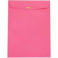 JAM Paper 9" x 12" Open End Catalog Clasp Paper Envelopes, Ultra Fuchsia Pink, 10pk