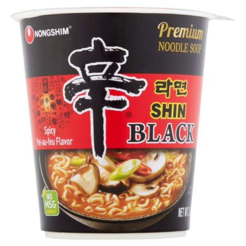 Nongshim Shin Black Spicy Pot-au-feu Flavor Noodle Soup, 3.5 oz, 6 count
