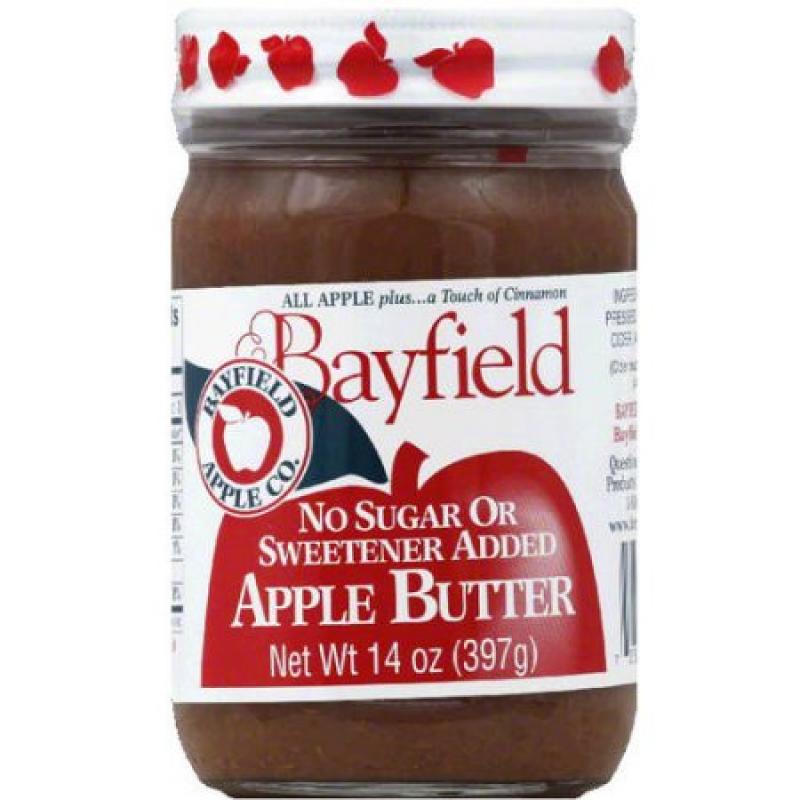 Bayfield No Sugar or Sweetener Added Apple Butter, 14 oz, (Pack of 6)