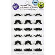 Wilton Icing Decorations, Mustache Shapes 18 ct. 710-0229