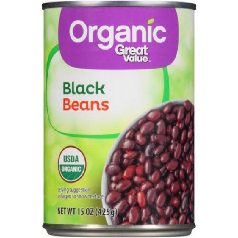 Great Value Organic Black Beans, 15 Oz.