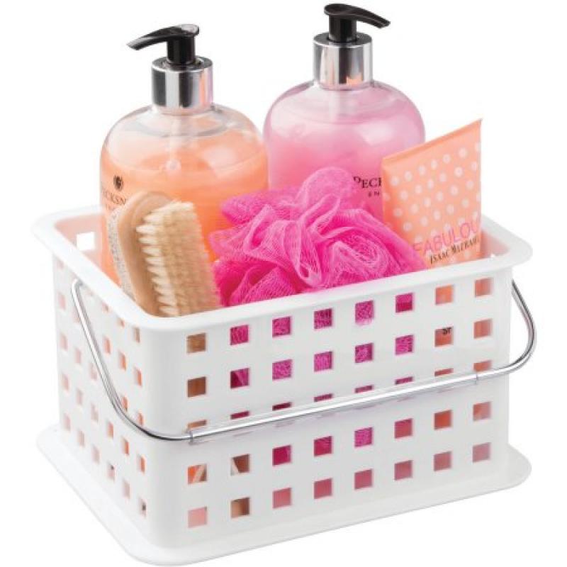 Mainstays Bathroom Shower Caddy Tote Organizer Basket, Available in Multiple Colors