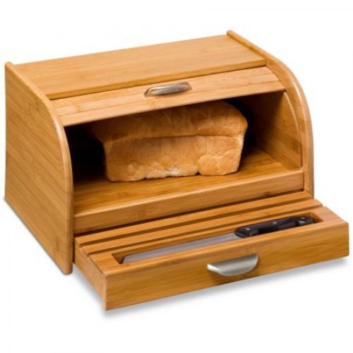 Honey-Can-Do Bamboo Roll-Top Breadbox