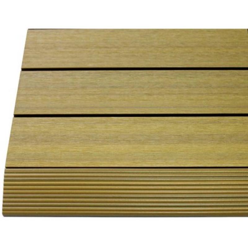 NewTechWood UltraShield QuickDeck 2" x 1&#039; Composite Deck Tile Straight Trim, 4pk