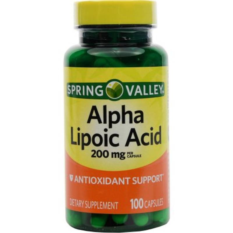 Spring Valley Alpha Lipoic Acid Capsules, 200 mg, 100 count