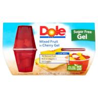 Dole Mixed Fruit in Sugar Free Cherry Gel, 4ct, 4.3 oz