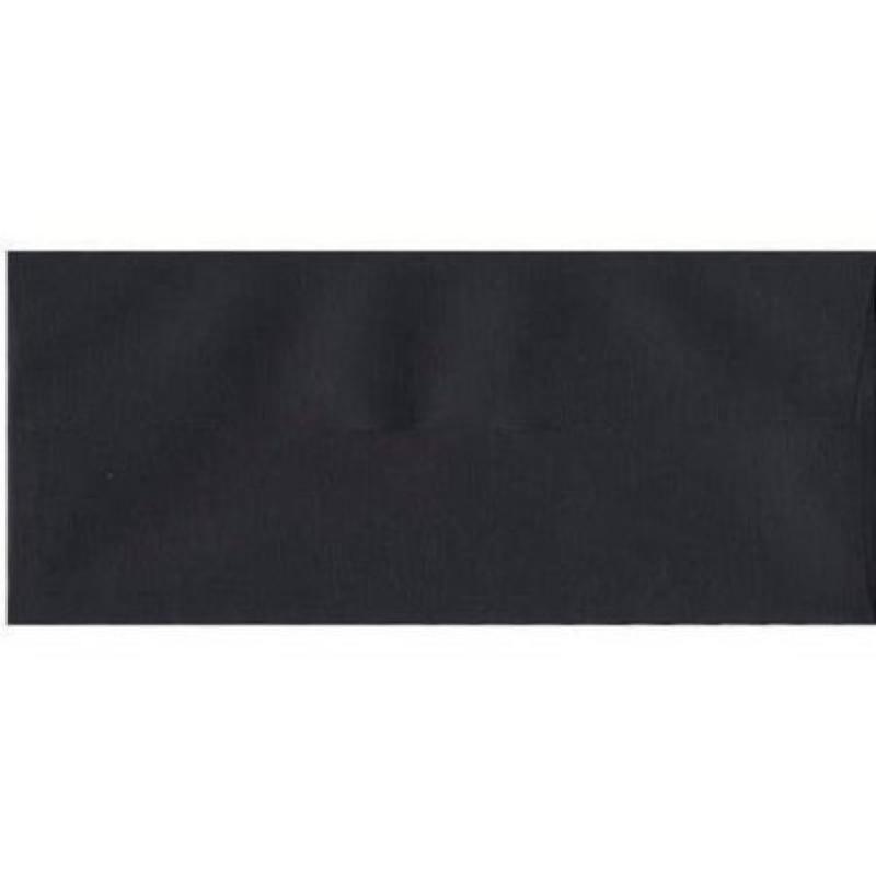 JAM Paper #10 4-1/8" x 9-1/2" Paper Business Envelopes, Black Linen, 25-Pack