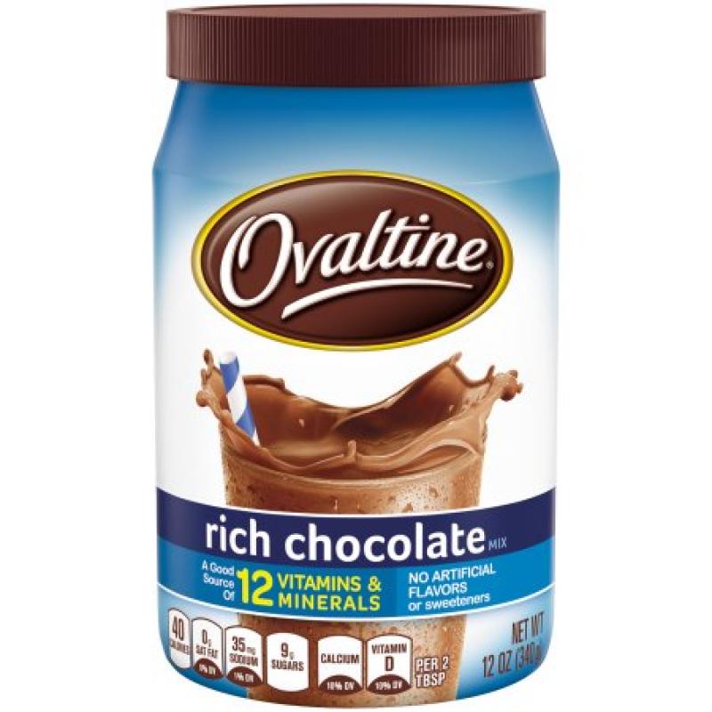 OVALTINE Rich Chocolate Flavored Milk Mix 12 oz. Canister