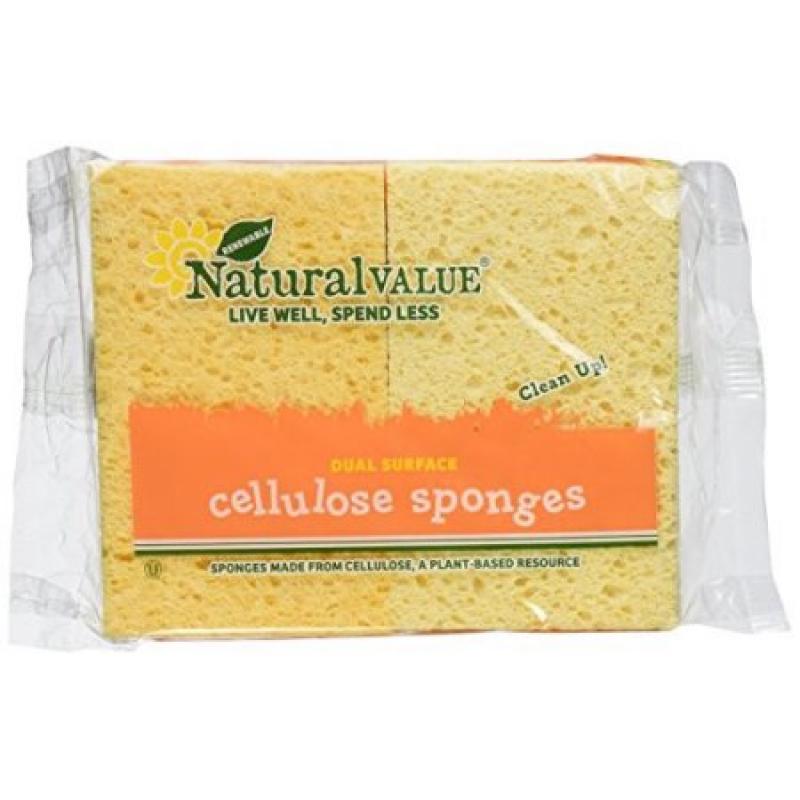 Natural Value Dual Surface Sponges, 4 Ct