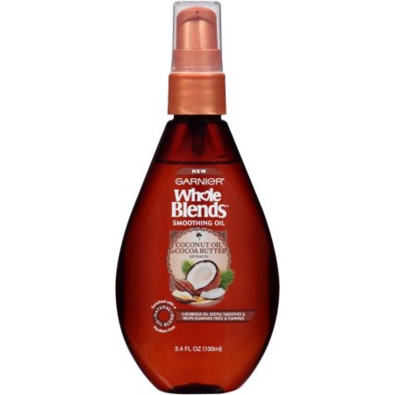 Garnier Whole Blends Coconut Oil & Cocoa Butter Extracts Smoothing Oil, 3.4 fl oz