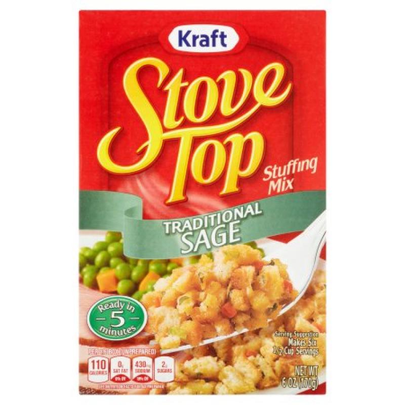 Kraft Stove Top Stuffing Mix Traditional Sage, 6 Oz