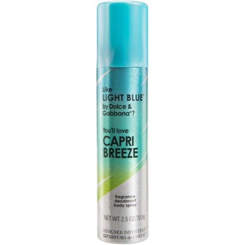 Designer Imposters Capri Breeze Fragrance Body Spray, 2.5 oz