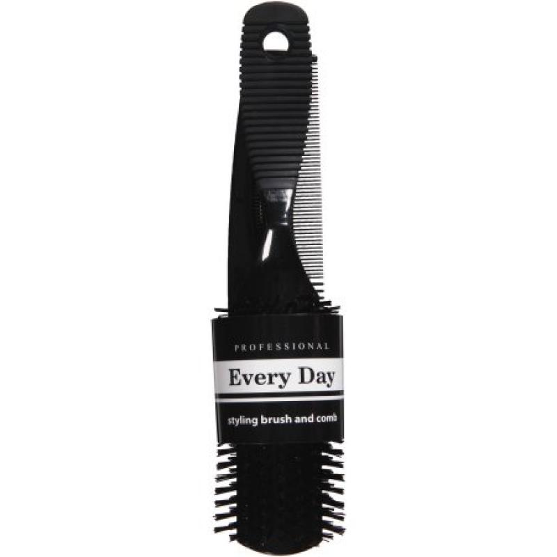 Professional Every Day Styling Brush and Comb, 9103, Black