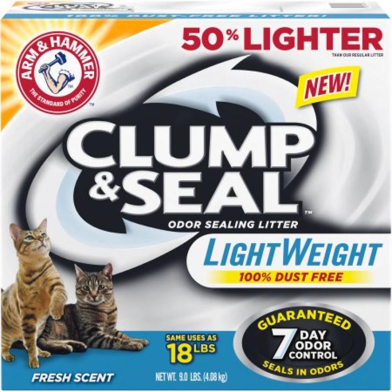Arm & Hammer Clump & Seal Light Weight Fresh Scent Odor Sealing Cat Litter 9 lbs. Box