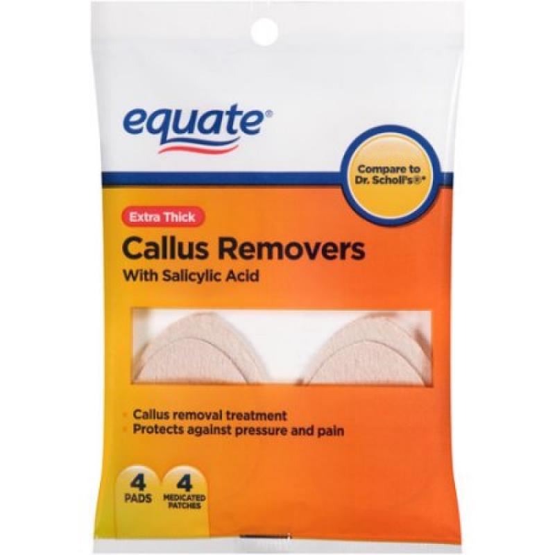 Equate Extra Thick Callus Removers, 4 count
