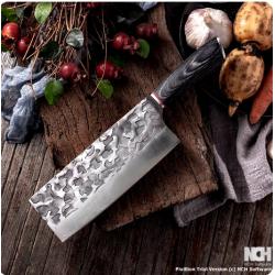 Hand Forged Kitchen Knives Chef Slicing Meat Cleaver with Wood Handle Vegetable Cutter High-Carbon Steel Carving Nakiri Knife